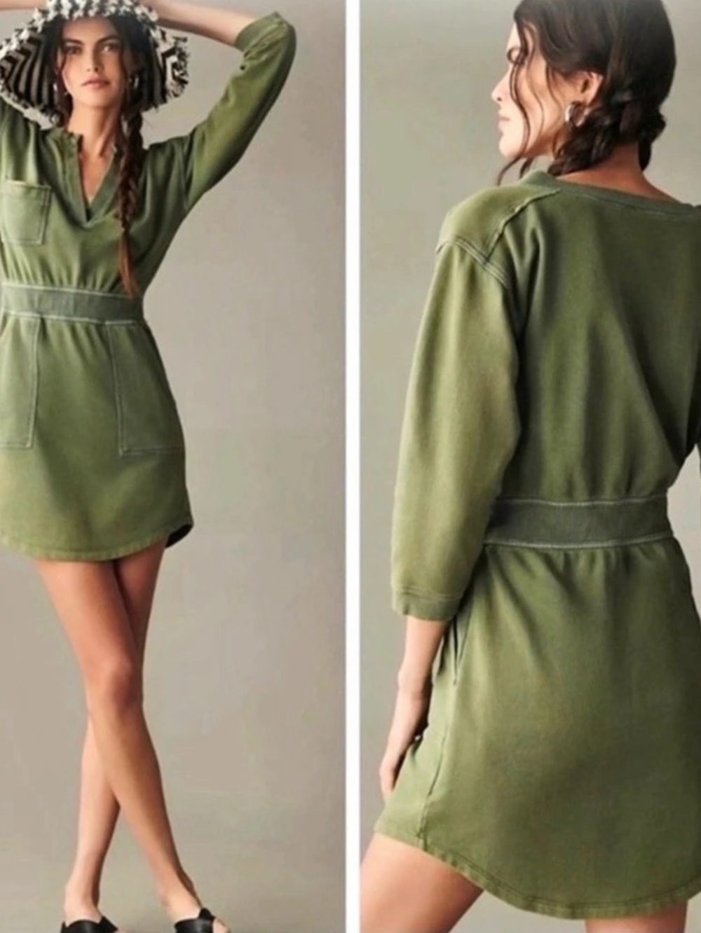 Daily Practice Mini Utility Dress in Green Size XL